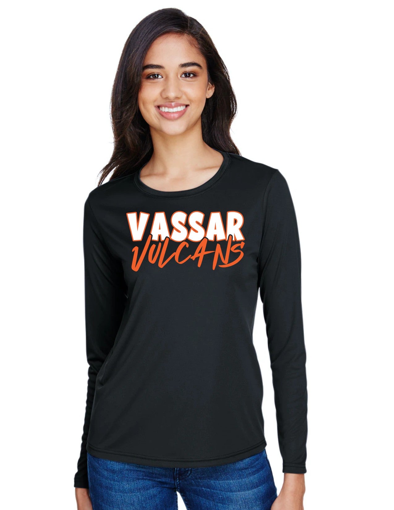 Vassar Vulcans Dri-fit Ladies Long Sleeve T-shirt