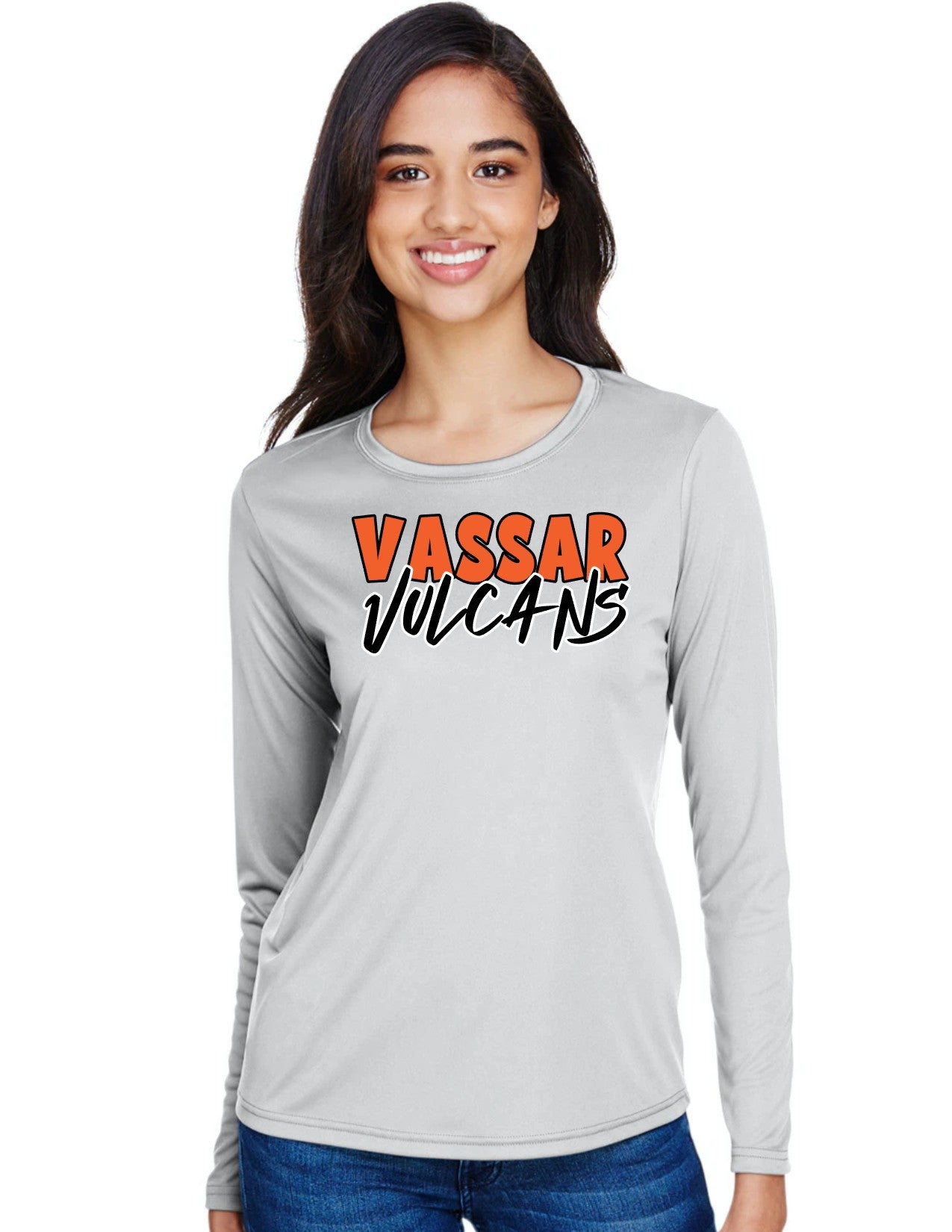 Vassar Vulcans Dri-fit Ladies Long Sleeve T-shirt