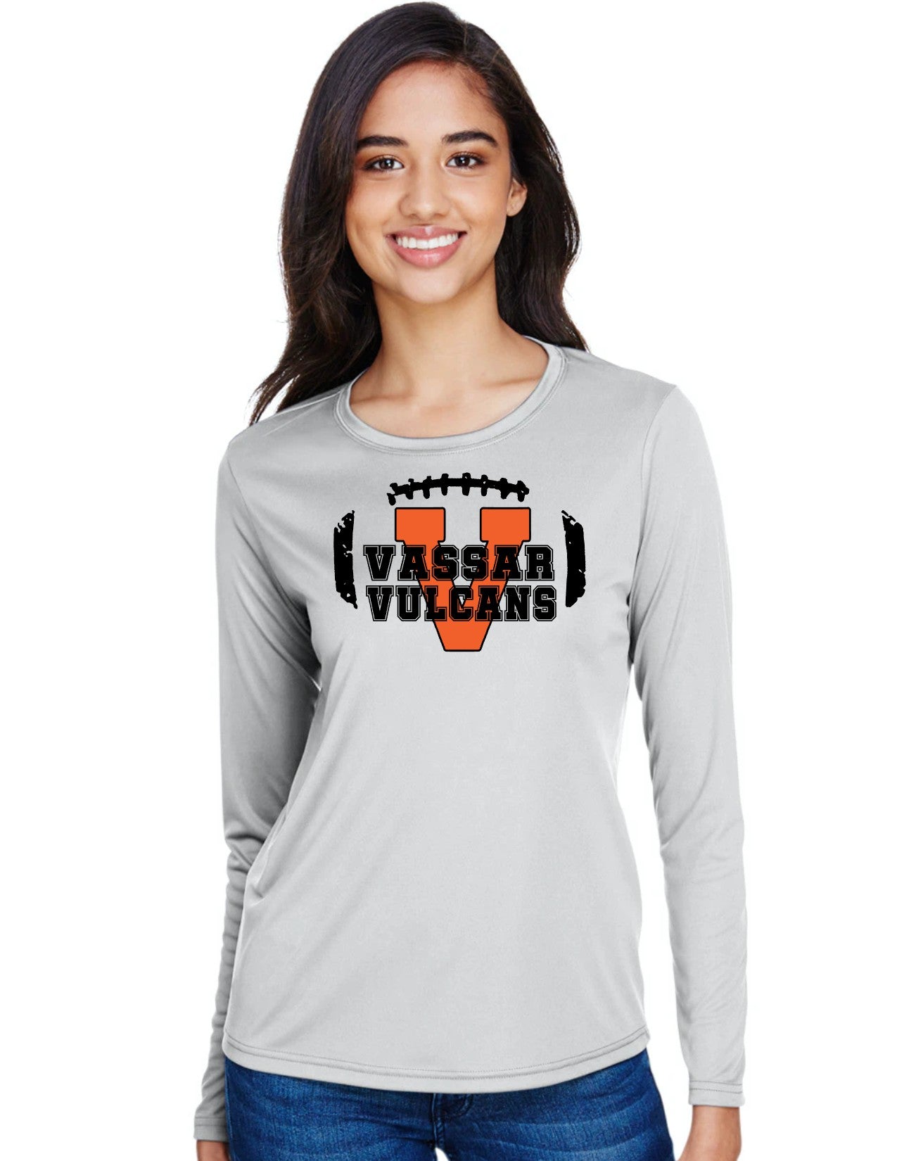 Vassar Football Dri-Fit Ladies Long Sleeve T-Shirt