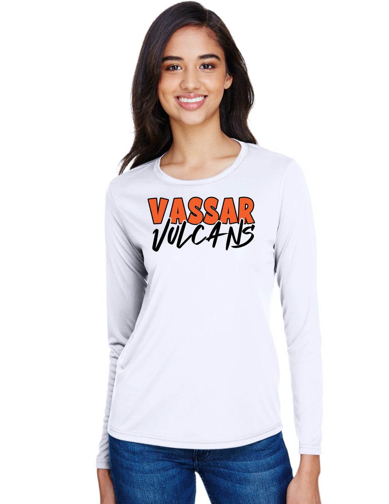 Vassar Vulcans Dri-fit Ladies Long Sleeve T-shirt