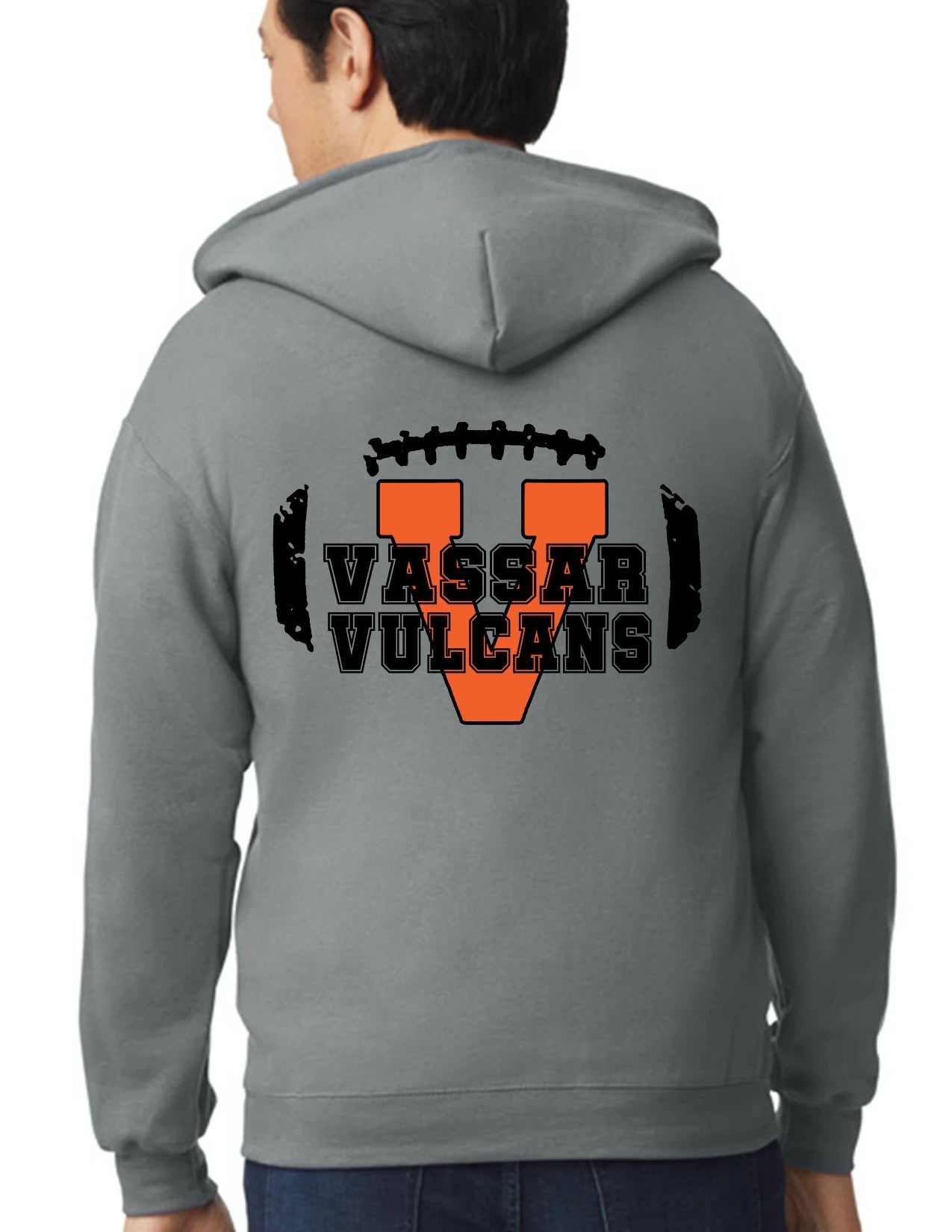 Vassar Football unisex Full Zip Hoodie (adult)
