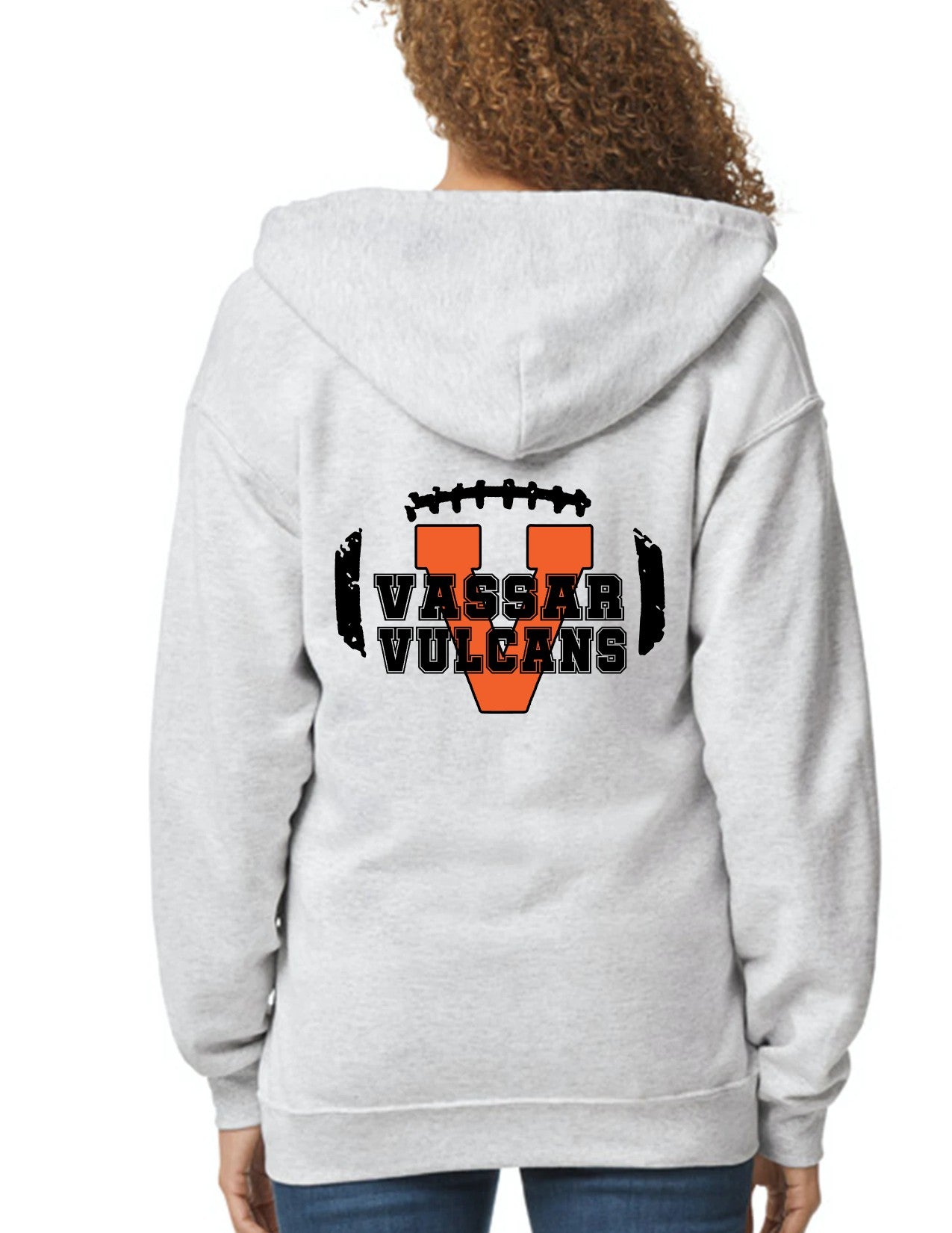 Vassar Football unisex Full Zip Hoodie (adult)