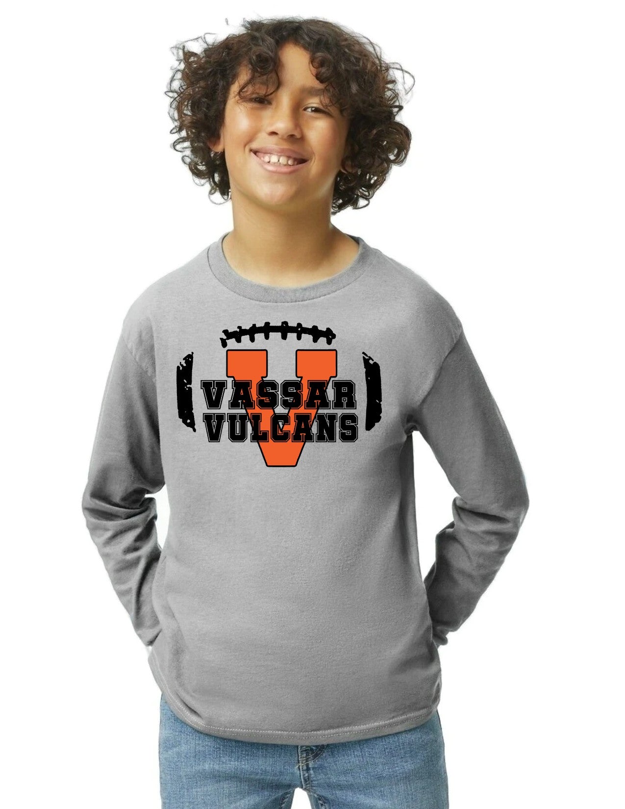 Vassar Football Youth Long Sleeve T-shirt
