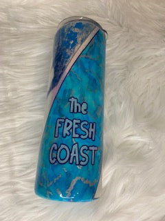 Michigan Lake Life 20 oz skinny tumbler