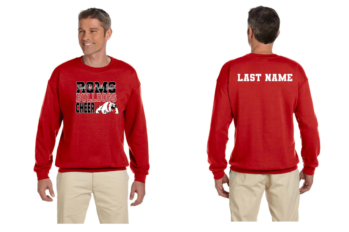 ROMS CHEER fan gear CREWNECK SWEATSHIRT (red)