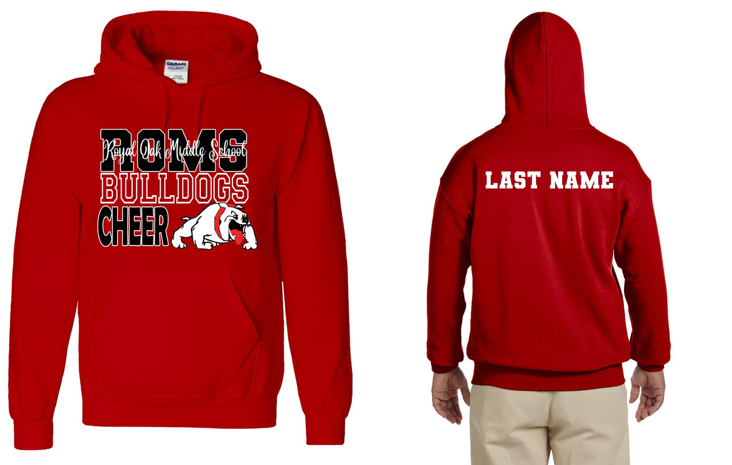 ROMS CHEER fan gear HOODIE (red)