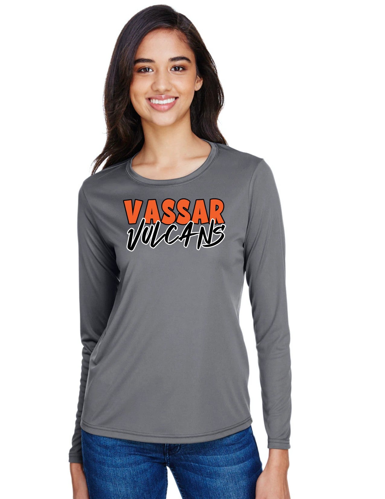 Vassar Vulcans Dri-fit Ladies Long Sleeve T-shirt