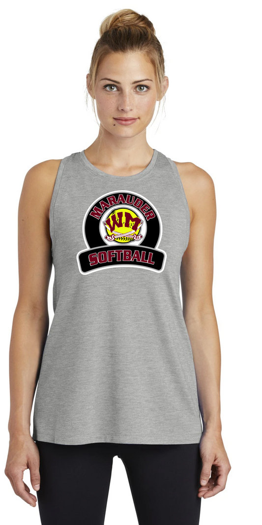 Ladies Racerback Tank Top (Design 8)