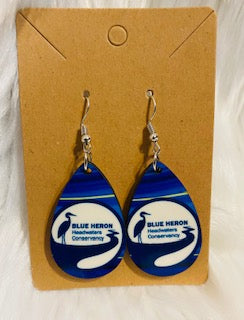 Blue Heron Earrings