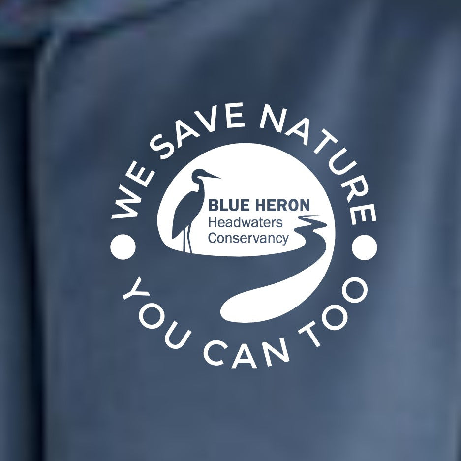 Blue Heron Cotton T-shirt w/ Front Chest Logo (Navy)