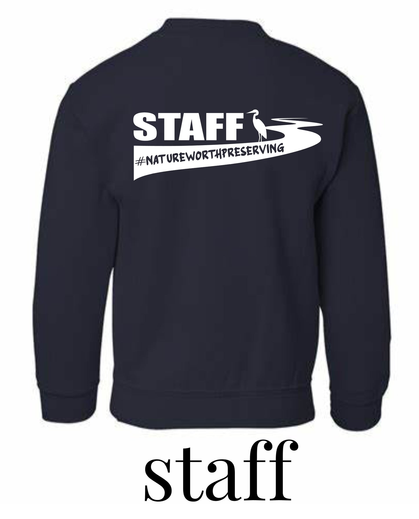Blue Heron Crewneck Sweatshirt w/ Front Chest Logo (Navy)